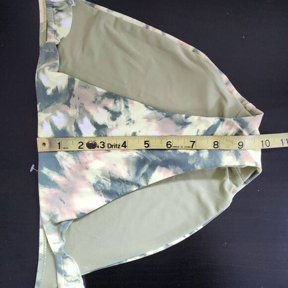 Aerie Green Abstract Print Bikini Bottoms NWTT Size Large Full Coverage Bottoms - Picture 6 of 9